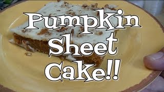Pumpkin Sheet Cake Recipe ~ Noreen's Kitchen