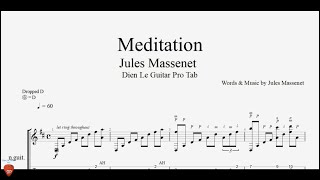 Jules Massenet - Meditation - Guitar Tutorial + TAB