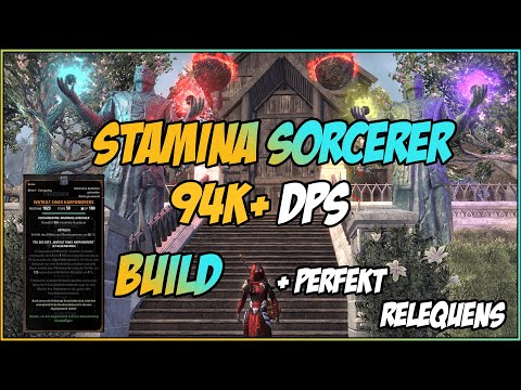 ESO Stamina Sorcerer 94K+ DPS PvE Build [Black Wood]