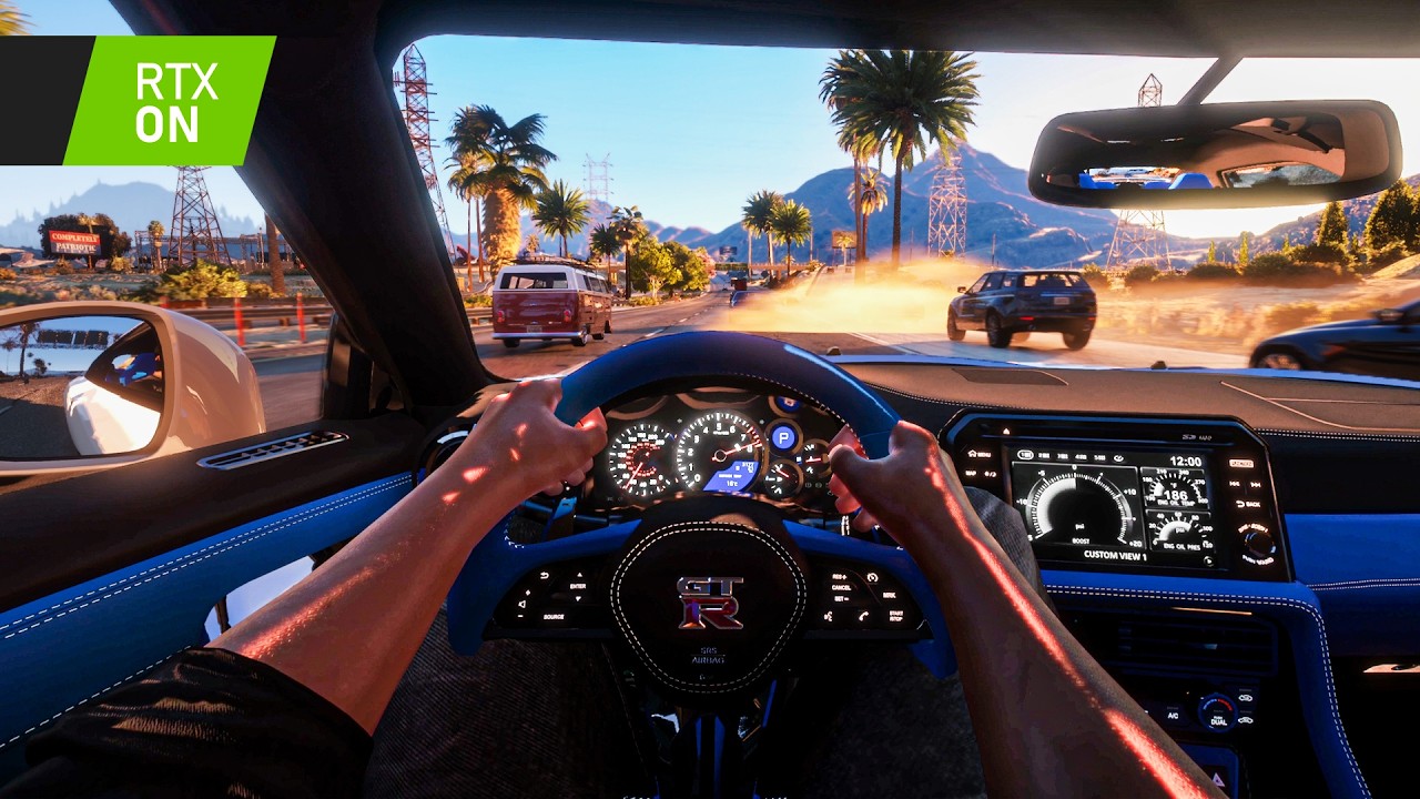 GTA 5 Enhanced Real Car Pack - POV Gameplay with Ray Tracing Mirrors - Central Add-On Car Pack v1.1