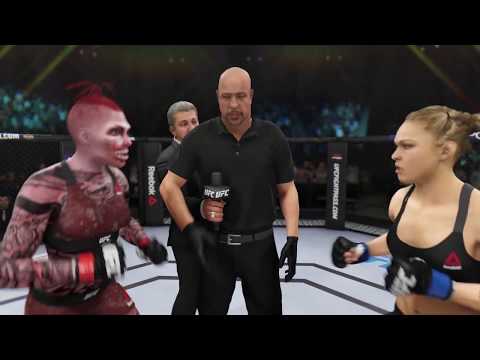 Zombie Girl vs. Ronda Rousey (EA Sports UFC 3) - CPU vs. CPU - Crazy UFC 👊🤪
