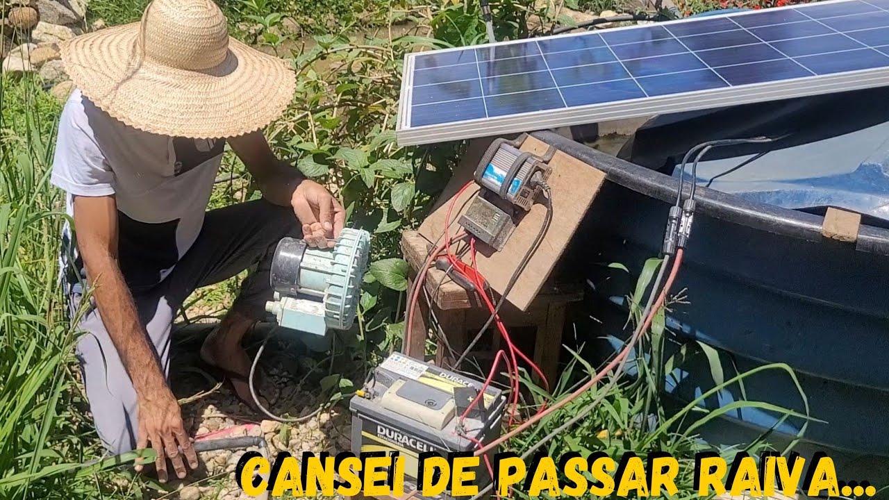Montei Sistema de Enegia solar Barato e fácil !!! #sustentabilidade #rural @TILAPIAMinhaVida