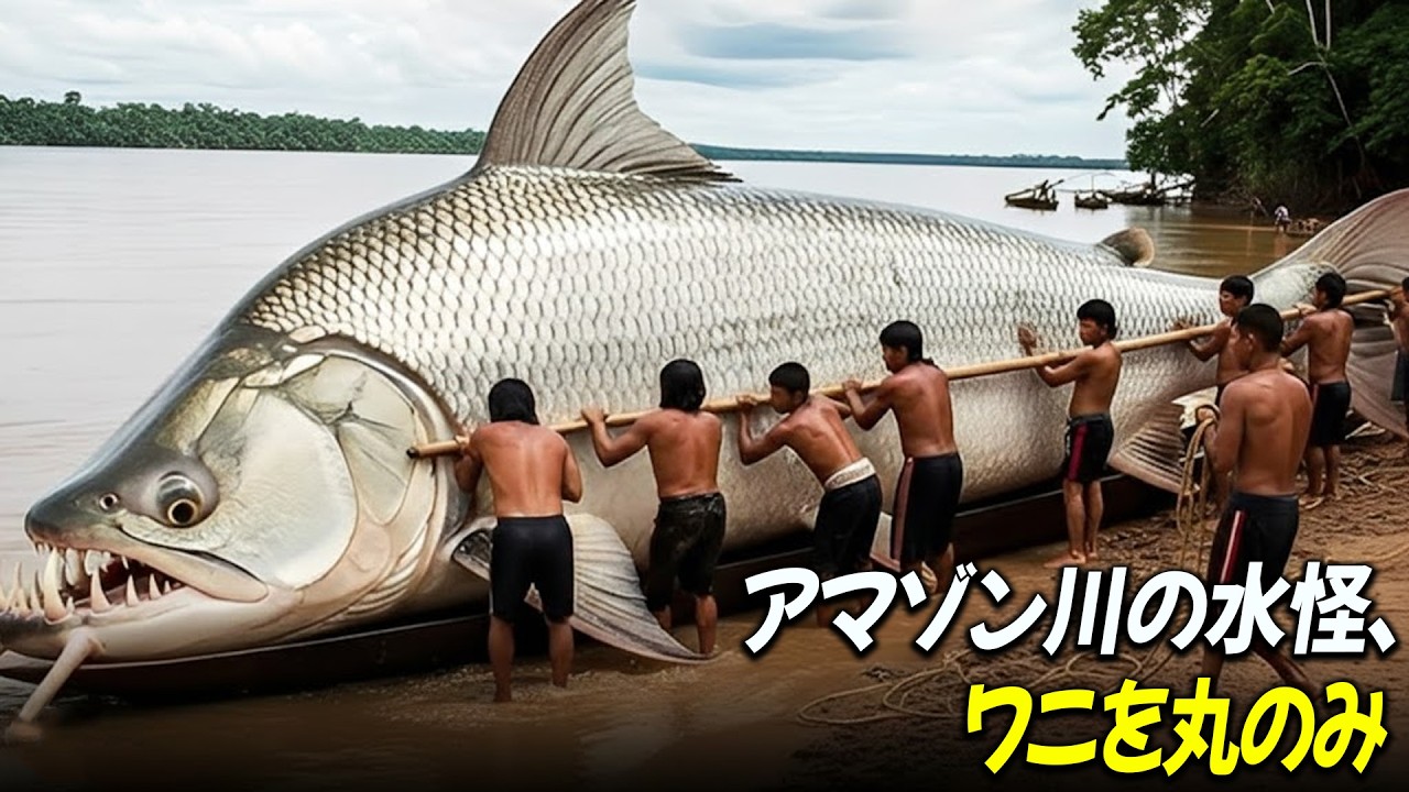 【実話】 アマゾン川に現れた全長4メートル・体重300キロの巨大水怪、トラック並みの大きさでワニやピラニアを丸のみ