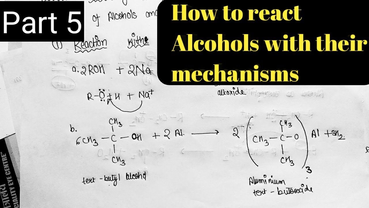 Class12 chemistry chapter11 ||Part5|| Reactions of alcohols and phenols when cleavage of O-H bond ||