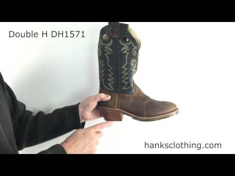 Double H Mens 12" Oak ICE Usa Made Buckaroo Style DH1571