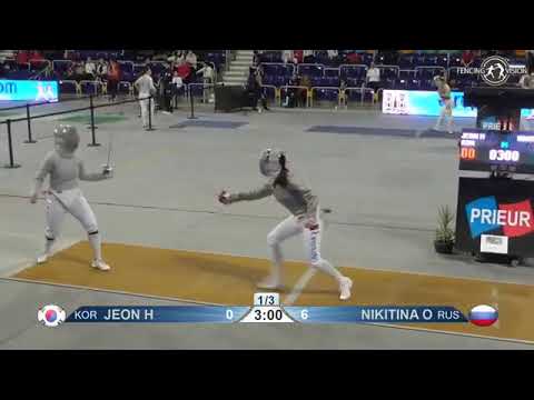 2019 xxx T64 11 F S Individual Orleans FRA WC YELLOW JEON Hayoung   KOR   vs NIKITINA Olga   RUS