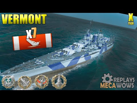 Vermont 7 Kills & 231k Damage | World of Warships Gameplay 4k