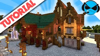 Minecraft: How To Build An Attached Medieval House | Medieval Starter House Tutorial