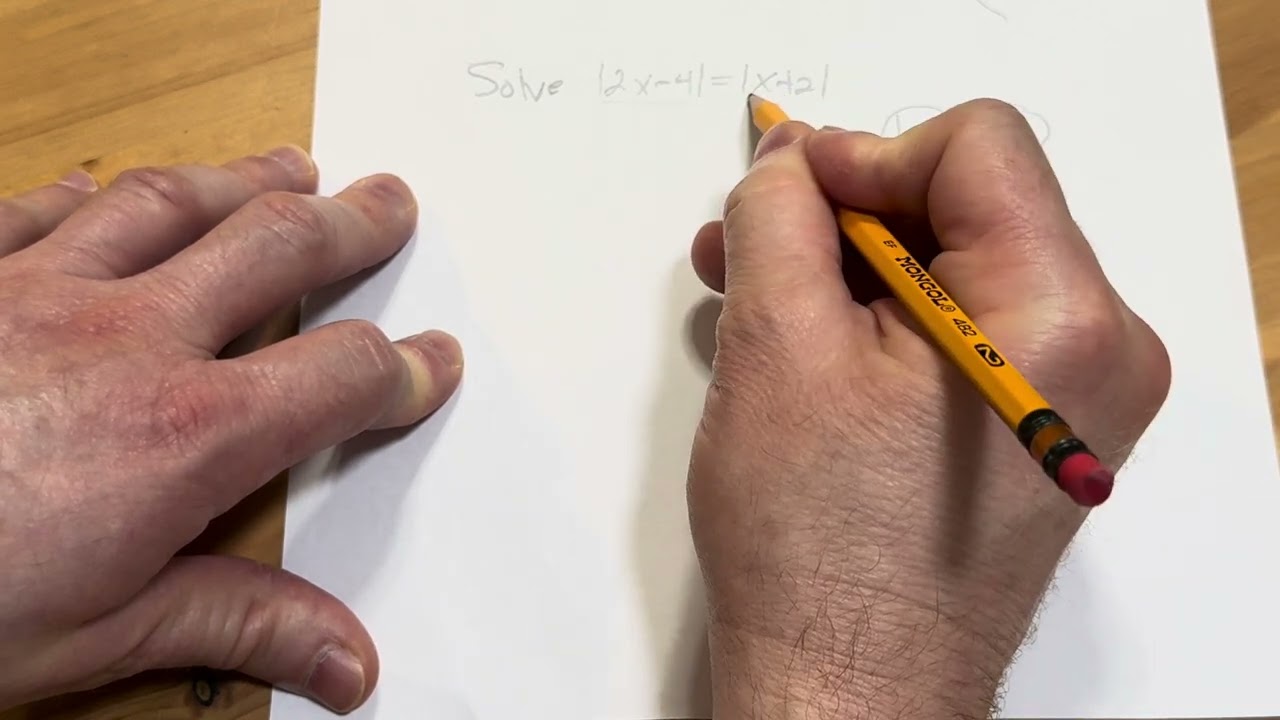 How to Solve the Absolute Value Equation with Two Absolute Values |2x - 4| = |x + 2|