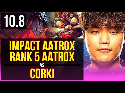 Impact AATROX vs CORKI (MID) | Rank 5 Aatrox, Rank 16, KDA 12/0/3, Legendary | NA Challenger | v10.8
