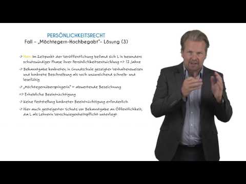 ÖFFENTLICHE BEKANNTGABE DER SCHULFÄHIGKEITEN EINES GRUNDSCHULKINDES - Jura Lernvideo