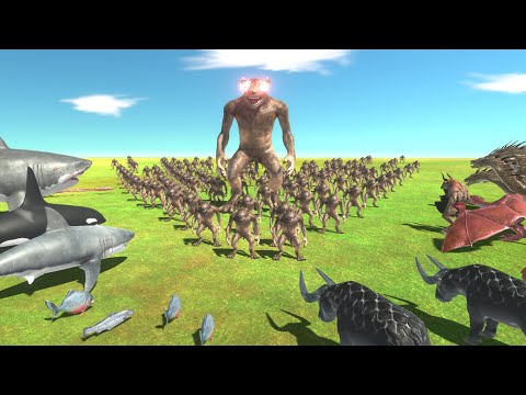 Aquatics Vs Fantasy in Werewolf Challenge - Animal Revolt Battle Simulator