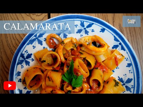 CALAMARATA. Receta Napolitana de Pasta con Calamares