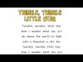 Twinkle Twinkle Little Star - Lyrics, Play-Along, Instrumental, Playback, Karaoke