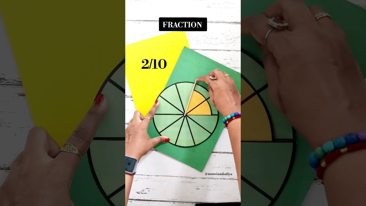 Fraction wheel |kids math activities | fraction activity for kids #earlylearning #kidsactivities