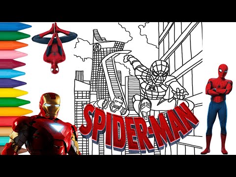 Iron Man and Spider-Man Coloring Page