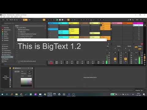 BigText 1.2 Max for Live Device