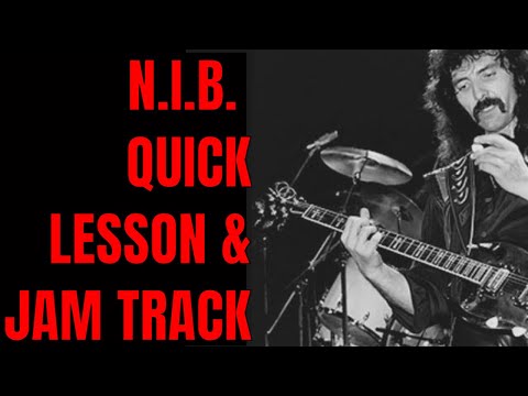 Black Sabbath N.I.B. Schnelle Gitarrenstunde und Jam-Track (e-Moll)