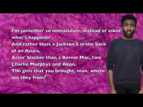 Childish Gambino - The Worst Guys (ft. Chance The Rapper) - Lyrics