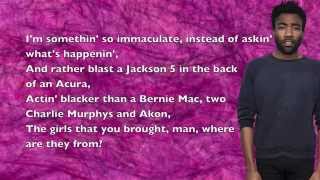 Childish Gambino - The Worst Guys (ft. Chance The Rapper) - Lyrics