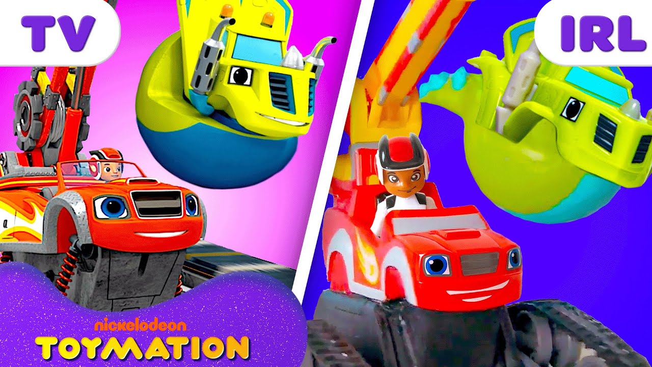 Blaze and the Monster Machines Toys Super Smash RACE! 🏎️💨 | Toymation