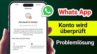 WhatsApp-Konto wird überprüft – Problembehebung 2026 | Dieses Konto ka