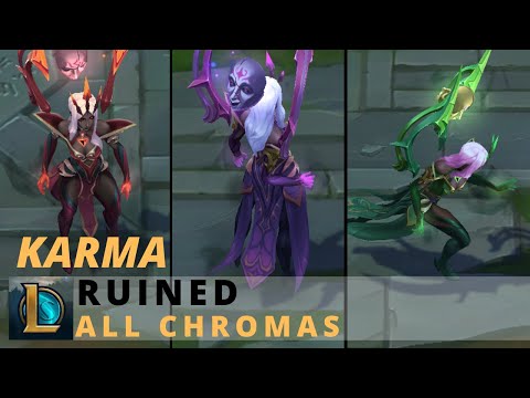 Ruined Karma All Chromas - League of Legends