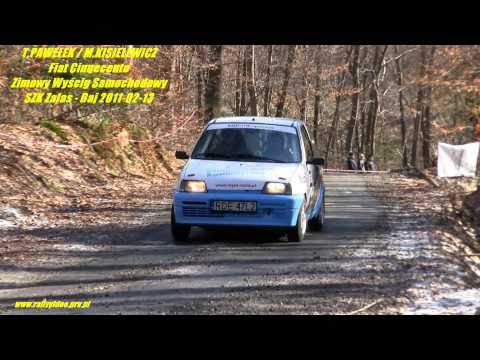 T.PAWEŁEK / M.KISIELEWICZ Fiat Cinqecento - Zimowy Wyścig Samochodowy SZK Zalas - Baj 2011-02-13