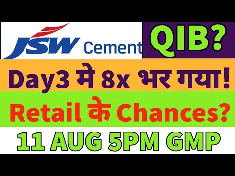 Jsw cements ipo gmp today💥jsw cements ipo allotment chances🤑jsw cements ipo day3 subscription status