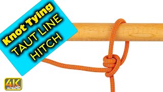 How to Tie the Taut Line Hitch - Best Friction Sliding Knot (4k UHD) #knottying