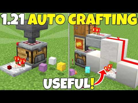 Minecraft 1.21: Easy Auto Crafting Tutorial! 11 Designs & Universal Auto Crafting! Bedrock & Java