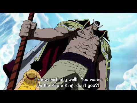 Luffy tells Whitebeard that he will become the king of the pirates