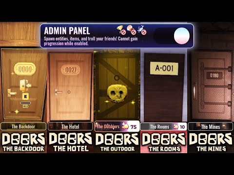 DOORS : (Hotel + Outdoors + Backdoor + Rooms + Mines) - Admin Panel World Record Speedrun [ROBLOX]