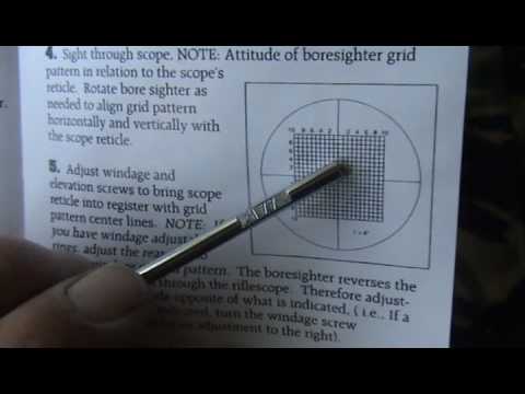 AIR GUN SCOPE FITTING, ZEROING MY RIFLE & CHECKING WITH A SIMMONS BORE SIGHTER.