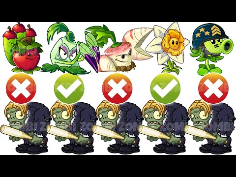 PvZ 2 Plants No Plant Food VS 200 Gargimp Legal Zombie - Who Will Win?