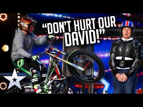 Unforgettable Audition: David Walliams SCREAMS in DANGEROUS motor stunt! | Britain’s Got Talent