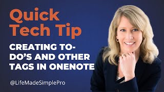 Using Tasks and Other Tags in OneNote