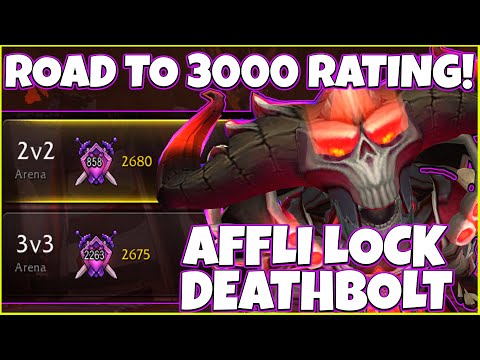 Affliction Warlock Deathbolt Oneshots 2v2 Rank 11 Affli Warlock Road To 3000 Rating - 9.1.5 Bualock