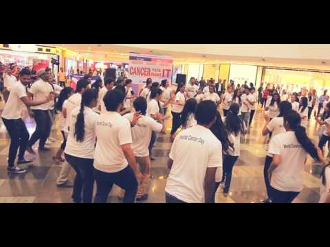 Apollo Cancer Hospital World Cancer Day Flash Mob 2016. CURE Foundation, Dr P Vijay Anand Reddy