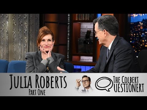 ジュリア・ロバーツ、コルベア・クエスチョネアに答える - パート１ (Julia Roberts Takes The Colbert Questionert - Part One)