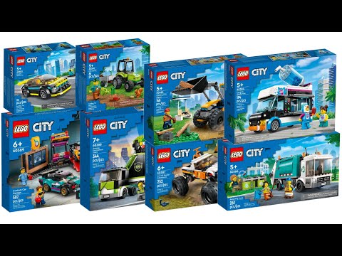All LEGO City Great Vehicles sets 2023 Compilation/Collection Speed Build