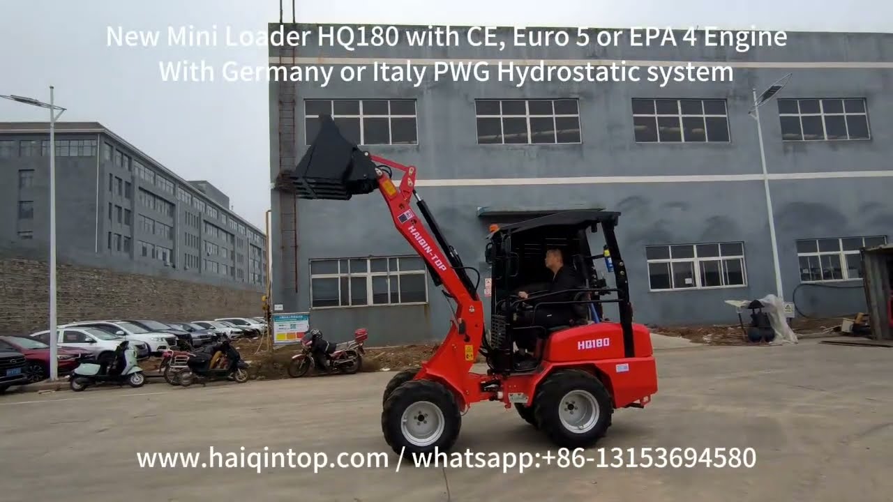 New mini loader HQ180 with CE, euro 5 engine#automobile #farming #loader #heracles #farmer #jcb