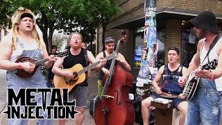 GUNS N' ROSES "Paradise City" Performed By STEVE 'N' SEAGULLS on SXSW Streets | Metal Injection