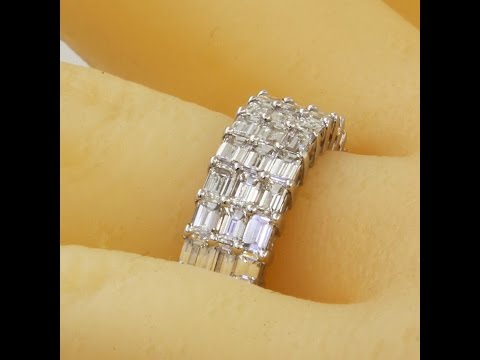 Baguette Cut Eternity Diamond Wedding Band Style (03-12-006)