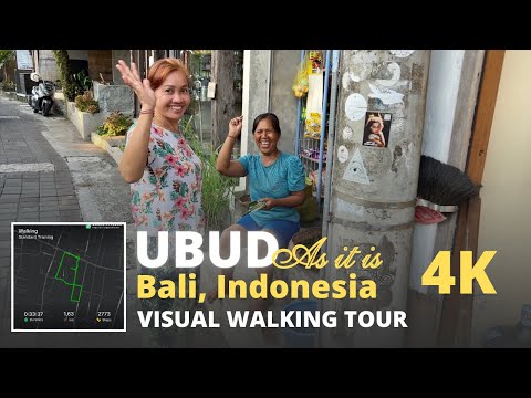 🇮🇩 4K Virtual Walking Tour through Culture Center of UBUD BALI INDONESIA - City Walks