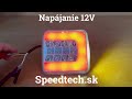 Združené LED svetlo na prívesný vozík 12V - 4 prvkové ľavé ECER (106x99x35mm) - Video Youtube