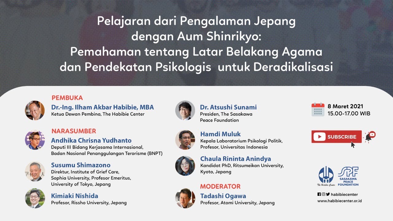 Pelajaran dari Pengalaman Jepang dengan Aum Shinrikyo: Pemahaman Tentang Latar Belakang Agama dan Pendekatan Psikologis untuk Deradikalisasi