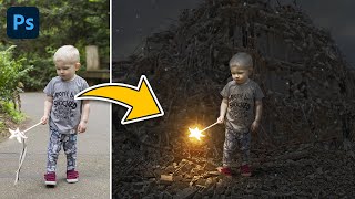 How to Create Glow Light Star Effects - Photoshop Manipulation