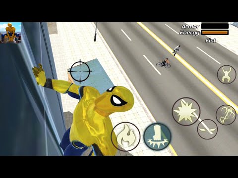 Super Spider Rope Hero Ninja Gangster Crime Vegas City - Spider City Battle Android GamePlay