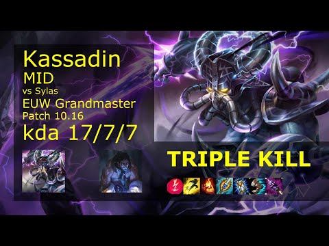 Kassadin vs Sylas Mid - EUW Grandmaster 17/7/7 Patch 10.16 Gameplay